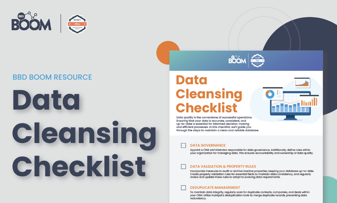 CRM data cleansing checklist